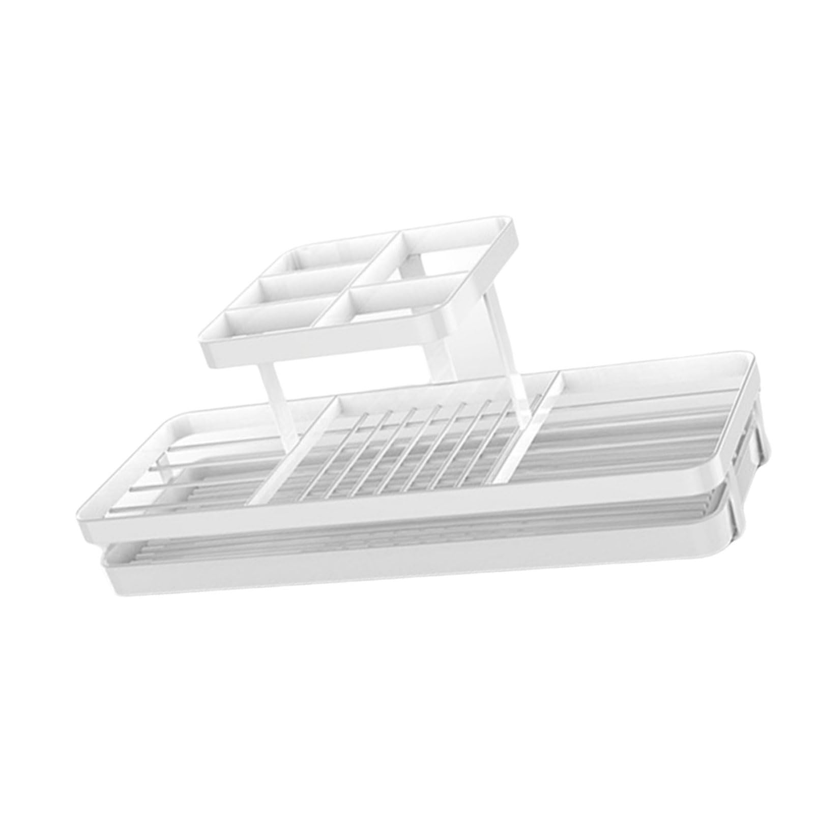 Vanity Countertop Toothbrush Organizers, Bathroom with Drainages Feature Removable Tray for Electric Toothbrush, Hairbrush Toothpaste Storage