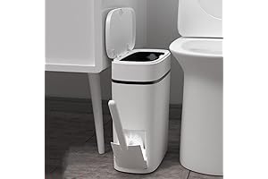 14 Liter Trash Can for RV Bathroom with Toilet Brush Holder