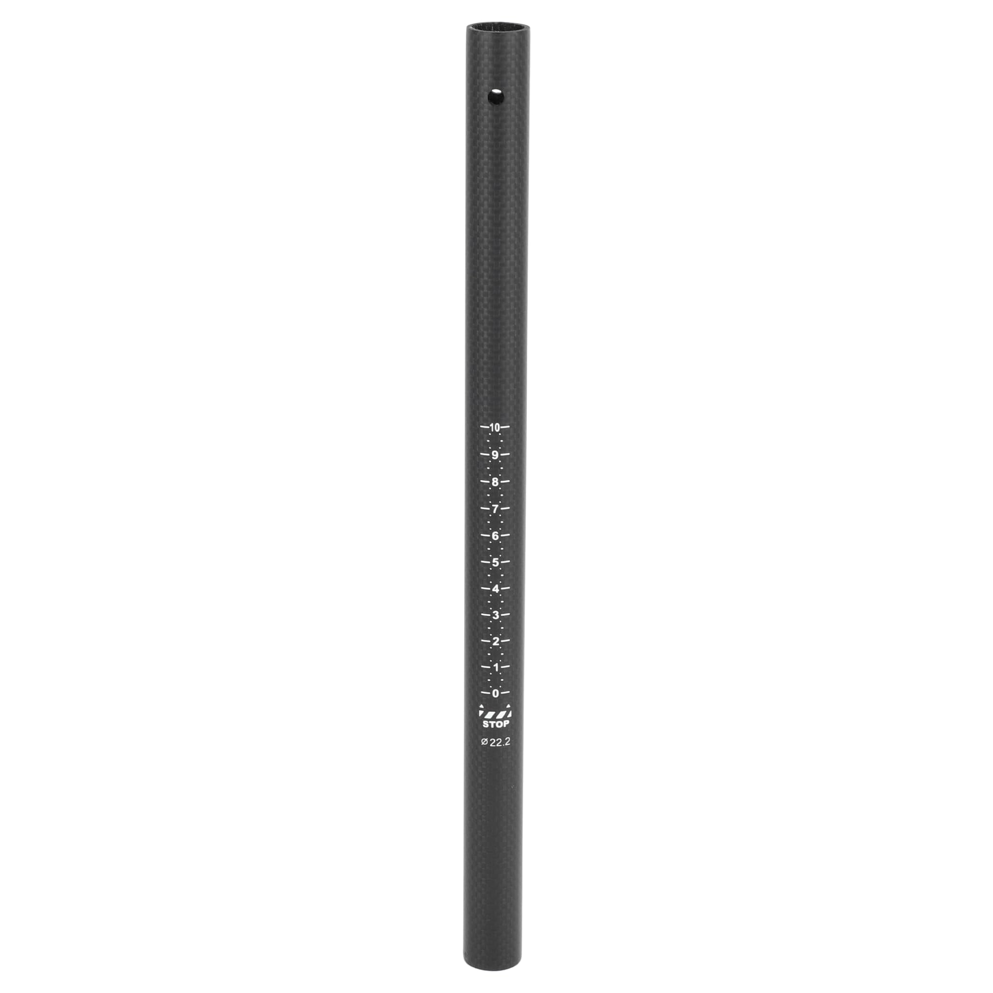 HEROFFIX 1 Pc Children Bike Chair Parts Cycling Bike Seat Posts Durable Bike Saddle Post Seat Tube 22.2x350mm Matte Black Carbon Fiber