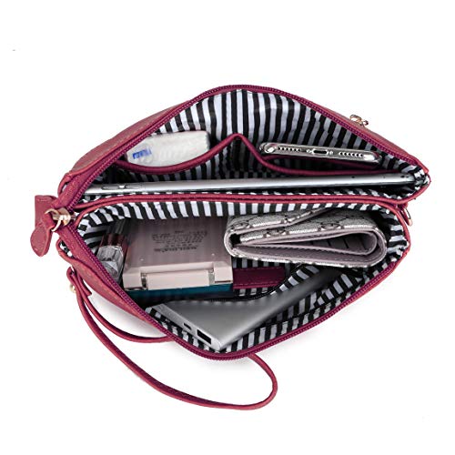 Image of Solene Women's Lightweight Multi Compartment Wristlet Clutch Wallet Crossbody Bag