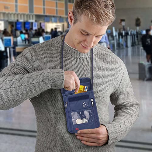 Ababuli Travel Pouch Neck Wallet Family Passport Holder Organizer Case With Rfid Blocking Easy To Conceal Travel Pouch, Slim Wallet For Men And Women #TOP4