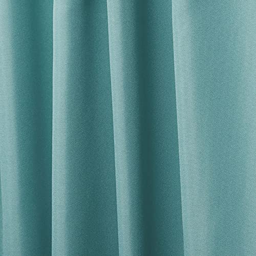 Exclusive Home Cabana Solid Indoor/Outdoor Light Filtering Hook-and-Loop Tab Top Curtain Panel Pair, 54"x96", Teal - Image 2
