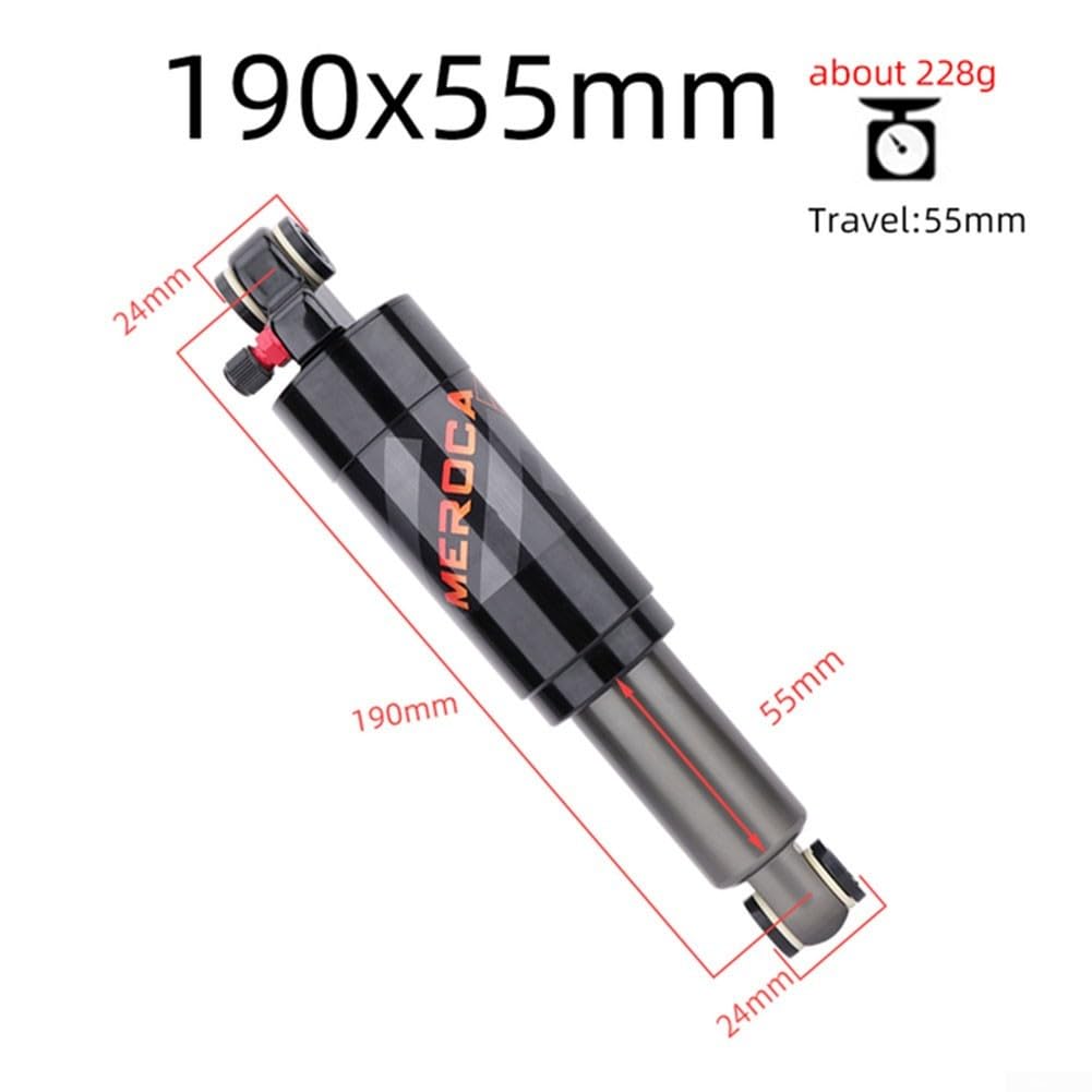 Mountain Bike Air Shock Absorber 125mm 150mm 165mm 190mm 200mm Scooter Alloy Folding Bicycle Rear Shock Cycling Parts(190mm)
