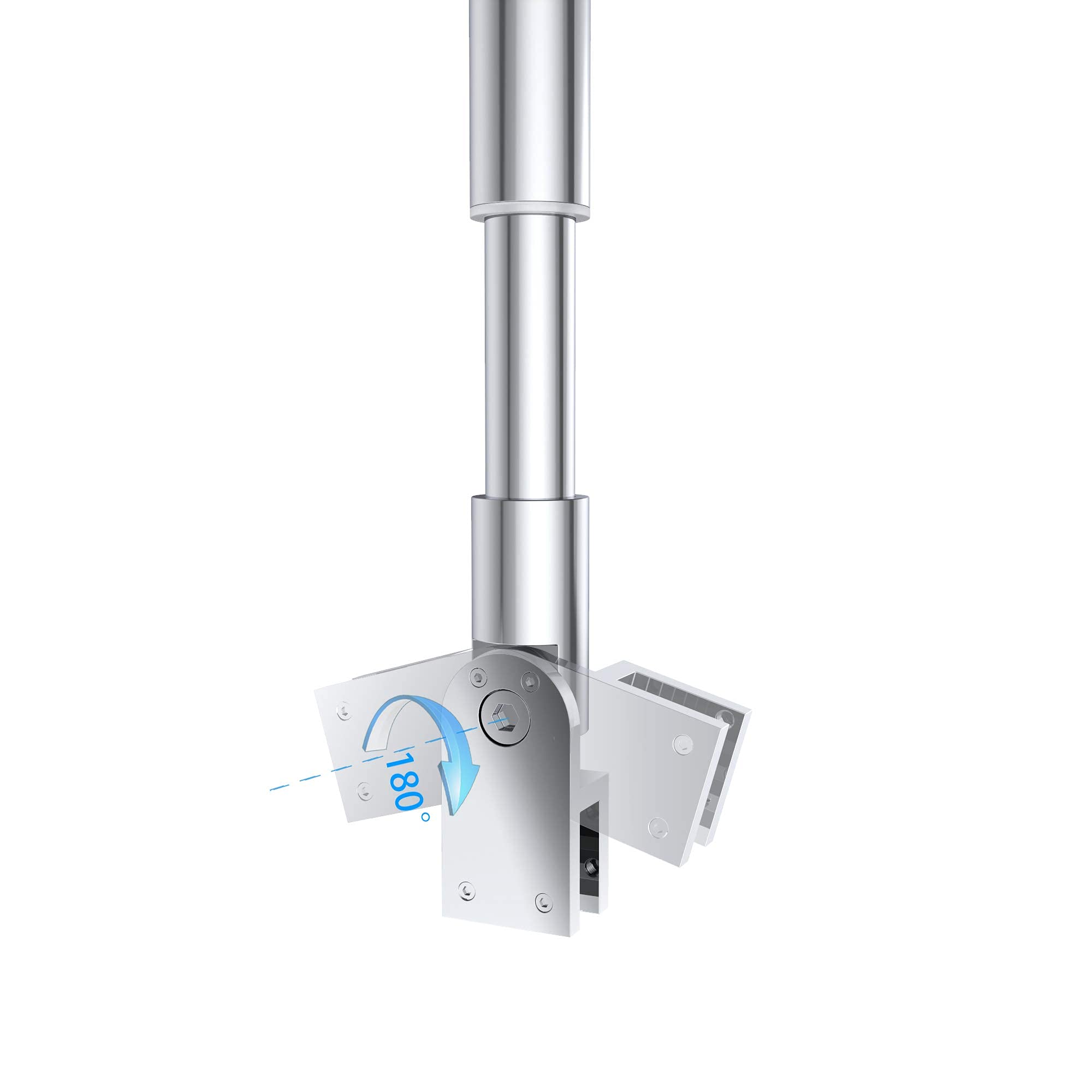 Stabilizzatore per pannelli doccia in acciaio INOX, spessore vetro 6-10 mm, Argento
