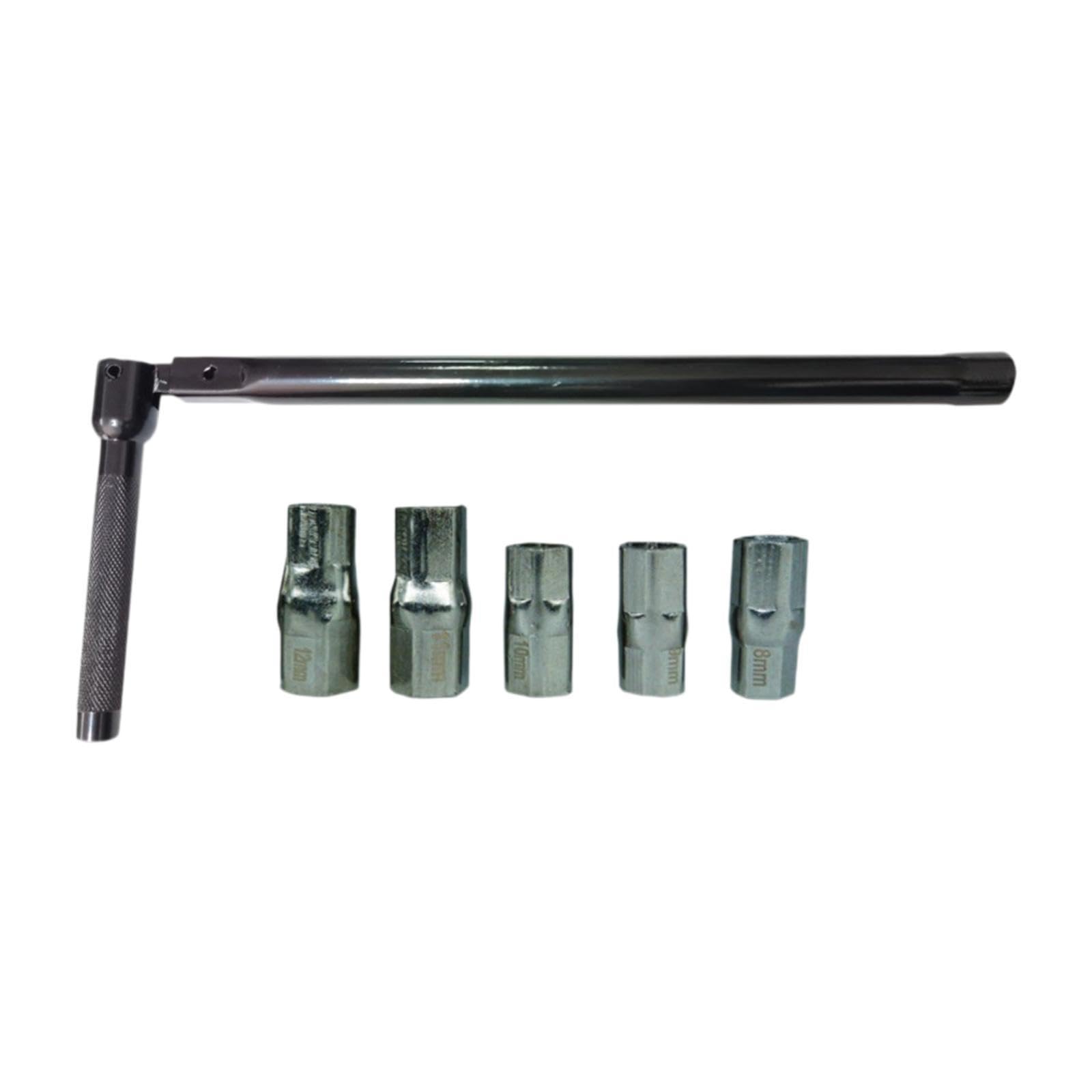 5 Zestaw kluczy nasadowych Przenośne narzędzie do demontażu Łazienka Solidny Hydraulik Tylny Zestaw Nakrętek Czarny 26x12 cm