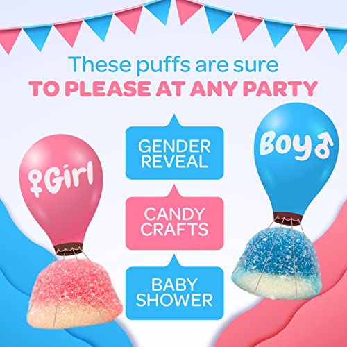 Funtasty Gummy Candy Blue Raspberry Puffs - It's A Boy - Gender Reveal - 11 Ounce Pack #TOP4