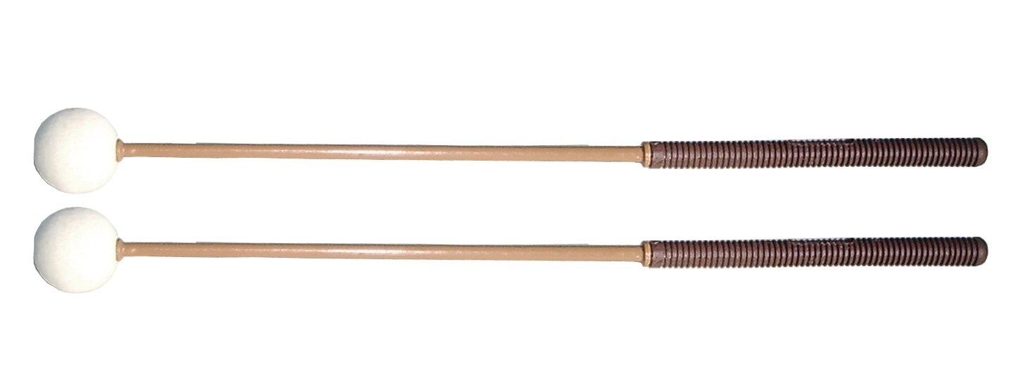 Par mazas metalófono soprano,Bola redonda fieltro duro. Longitud: 330 mm
