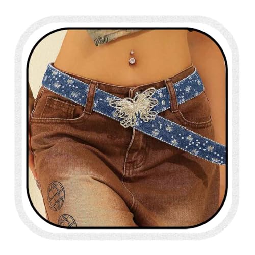 COSYDAYS Butterfly Leather Waist Belt Denim Y2K Jeans Belts Cowgirl Fashion Waist Accessories for Women