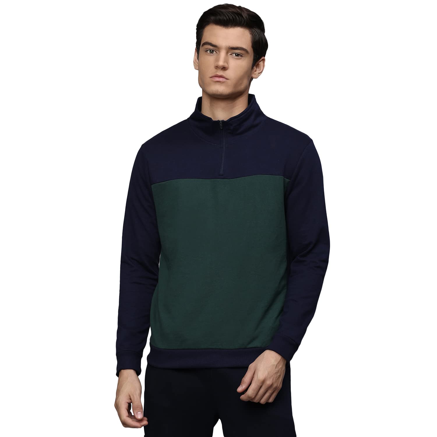 dennis lingo Men's Poly Cotton Sweatshirt - High Neck, Regular Fit, Full Sleeves, Casual Winter Wear for Men-picture-27