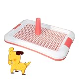 SMELL & SMILE Bandeja Sanitaria de Adiestramiento Inodoro Interior para Perros Aseo Mascotas Bandeja de Entrenamiento para Mascotas Orinal para Perros (49X35CM, Naranja)