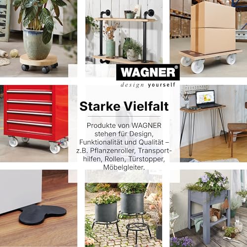 WAGNER Argenté Ø 38 x H 7,5 cm chariot pour pot de fleurs