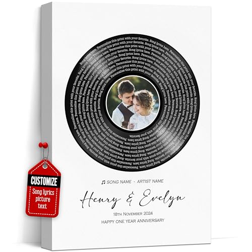 VICILO Customizable Song Lyrics Vinyl Record with Photo - First