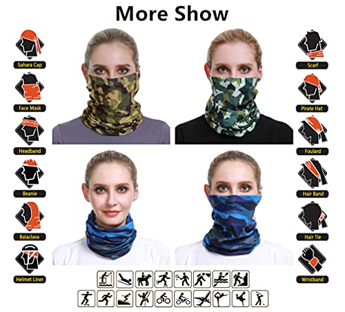 Image of VANCROWN Headband Neck Gaiter Head Wrap Headwear Face Mask Magic Scarf Bandana for Men and Women