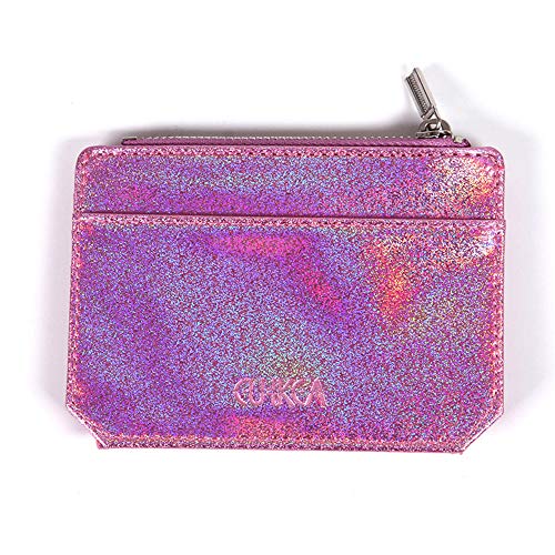 Fida&Moon Glitter Girl Small Wallet Rfid Blocking Coin Purse Clip Card Holder (Glitter Pink) #TOP3