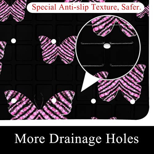 Tapis de douche antidérapant avec drainage efficace et ventouses