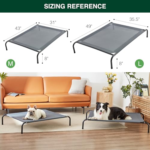 Loves-cabin-Outdoor-Elevated-Dog-Bed-49in-Cooling-Pet-Dog-Beds-for-Extra-Large-Medium-Small-Dogs-Portable-Dog-Cot-for-Camping-or-Beach-Durable-Summer-Frame-with-Breathable-Mesh Love's cabin Outdoor Elevated Dog Bed - 49in Cooling Pet Dog Beds for Extra Large Medium Small Dogs - Portable Dog Cot for Camping or Beach, Durable Summer Frame with Breathable Mesh - Image 6