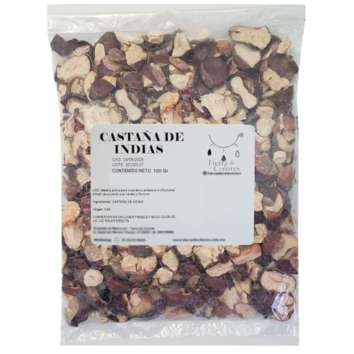 Herbal Plus, Tierra de Colores - Castaña De Indias O Castaño En Trozo Para Cosmeticos 100gr