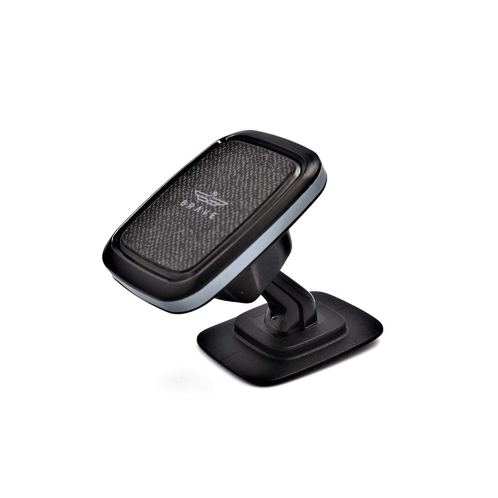 BRAVE Universal Magnetic Car Dashboard Mount Cell Phone Holder 360° Rotation Ultra Strong Neodymium Magnets With Strong Adhesive Compatible for all Smartphones (Grey)