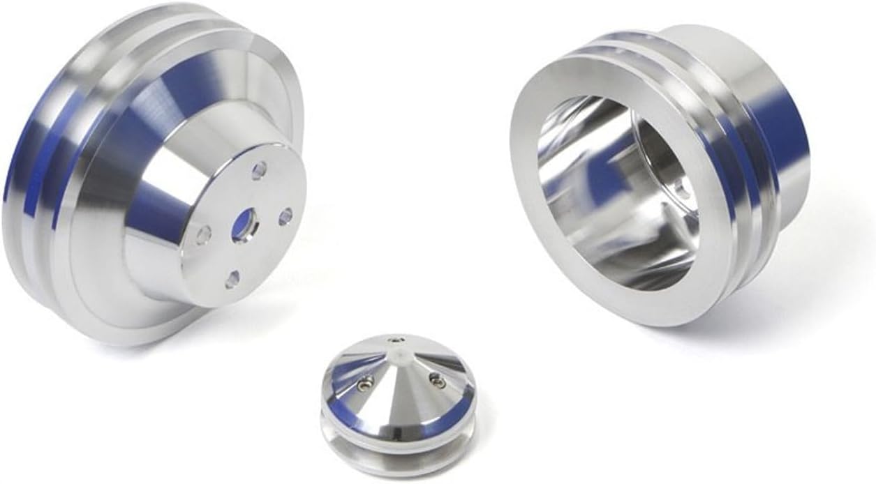 Big Block Chevy V-Belt Pulley Kit - Dual Groove Crankshaft and Water Pump Pulley