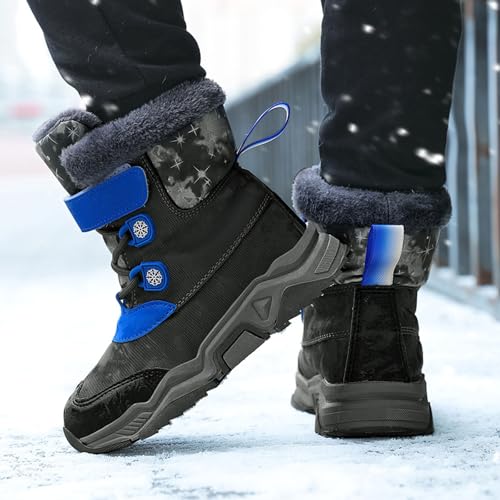Chaussures d'extérieur enfant bottines hiver bleues pointure 33.5 - 7
