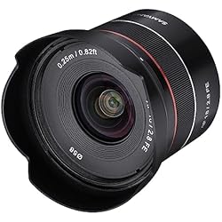 Objetivo Gran Angular Sony A6000 Samyang AF 18MM F2.8 FE SONY E - Objetivo de gran angular para cámaras réflex Sony Alpha (montura tipo E), con formato completo y sensor APS-C, color negro