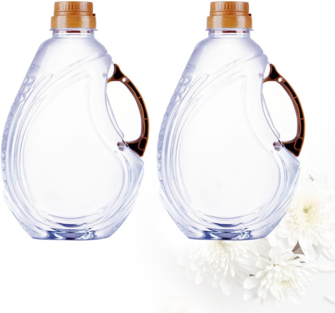 LABRIMP 2 Pcs 2 Pcs/1 Set 1.8l Plastic Oil Bottle with Handle, Dispenser