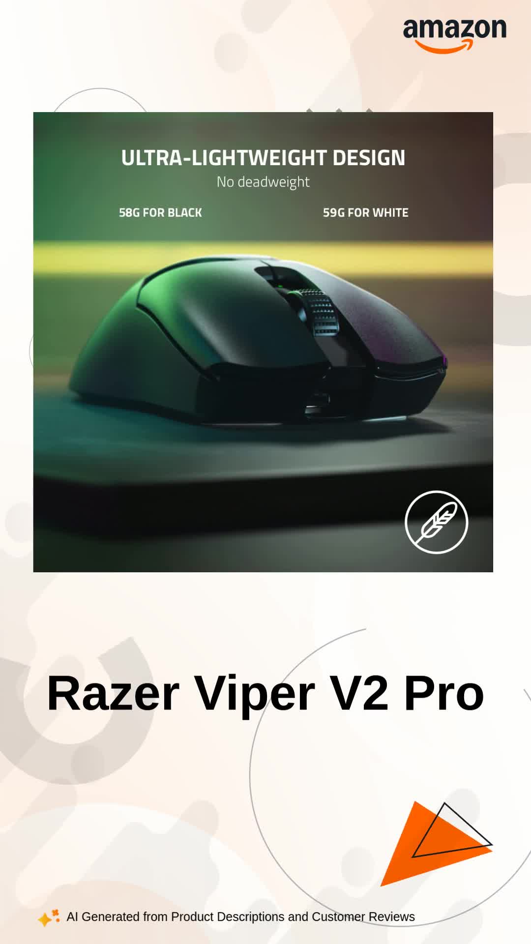 マウス・トラックボール Razer viper v2 pro Amazon | Viper V2 Pro HyperSpeed Wireless Gaming Mouse: 59g Ultra