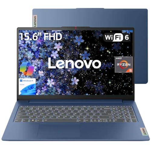 Image of Lenovo IdeaPad 15.6 inch Laptop, AMD Ryzen 5, AMD Radeon Graphics, FHD Display