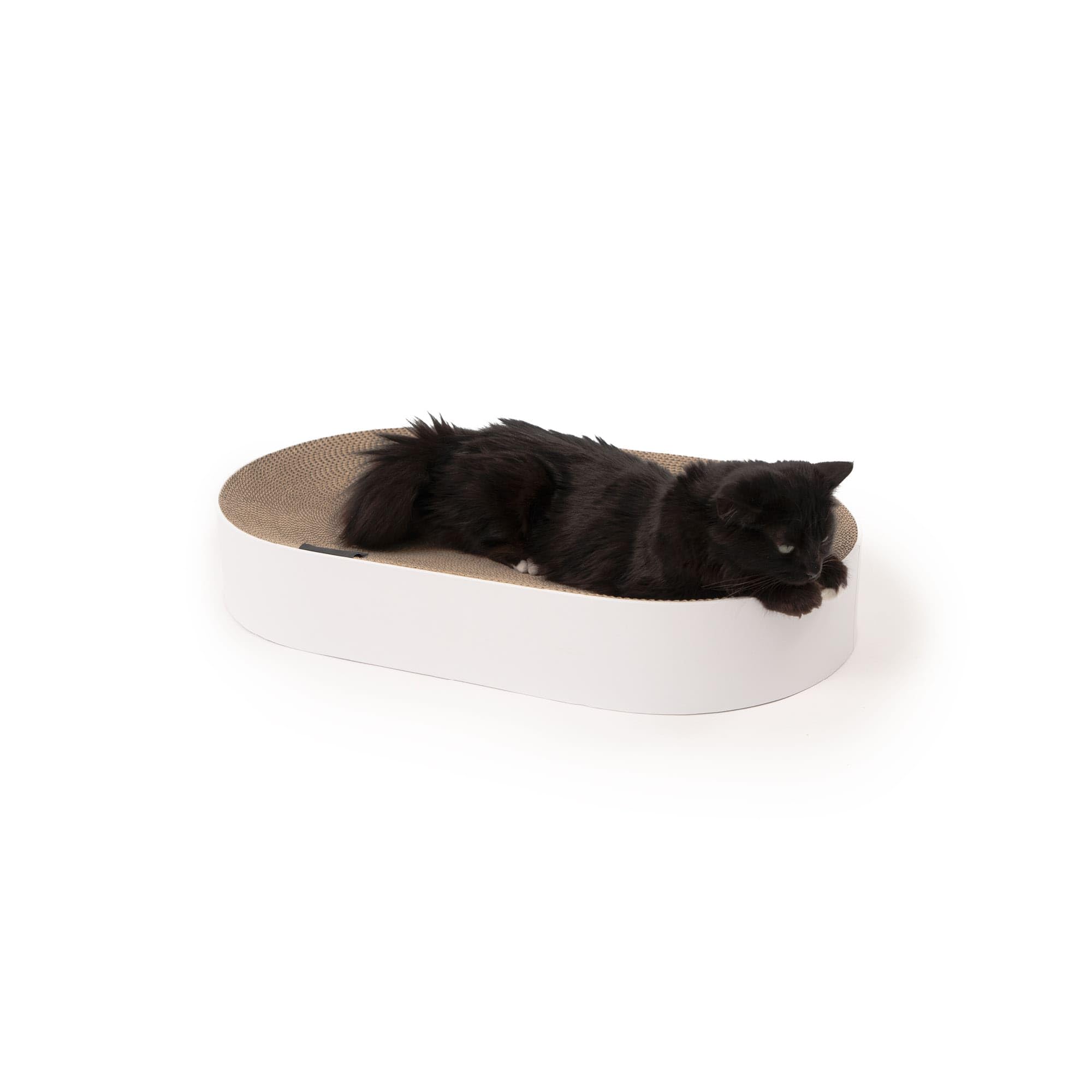 LucyBalu® SCRATCHBED - Cama rascador para gatos, de cartón, XXL, redonda, de cartón antiarañazos para gatos, color natural