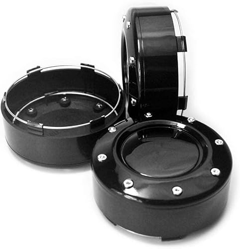 GTownWorks - Tapones centrales de rueda de 4.016 in 4.02 pulgadas para 81232090F, 4 unidades, cubierta central negra de repuesto para llanta