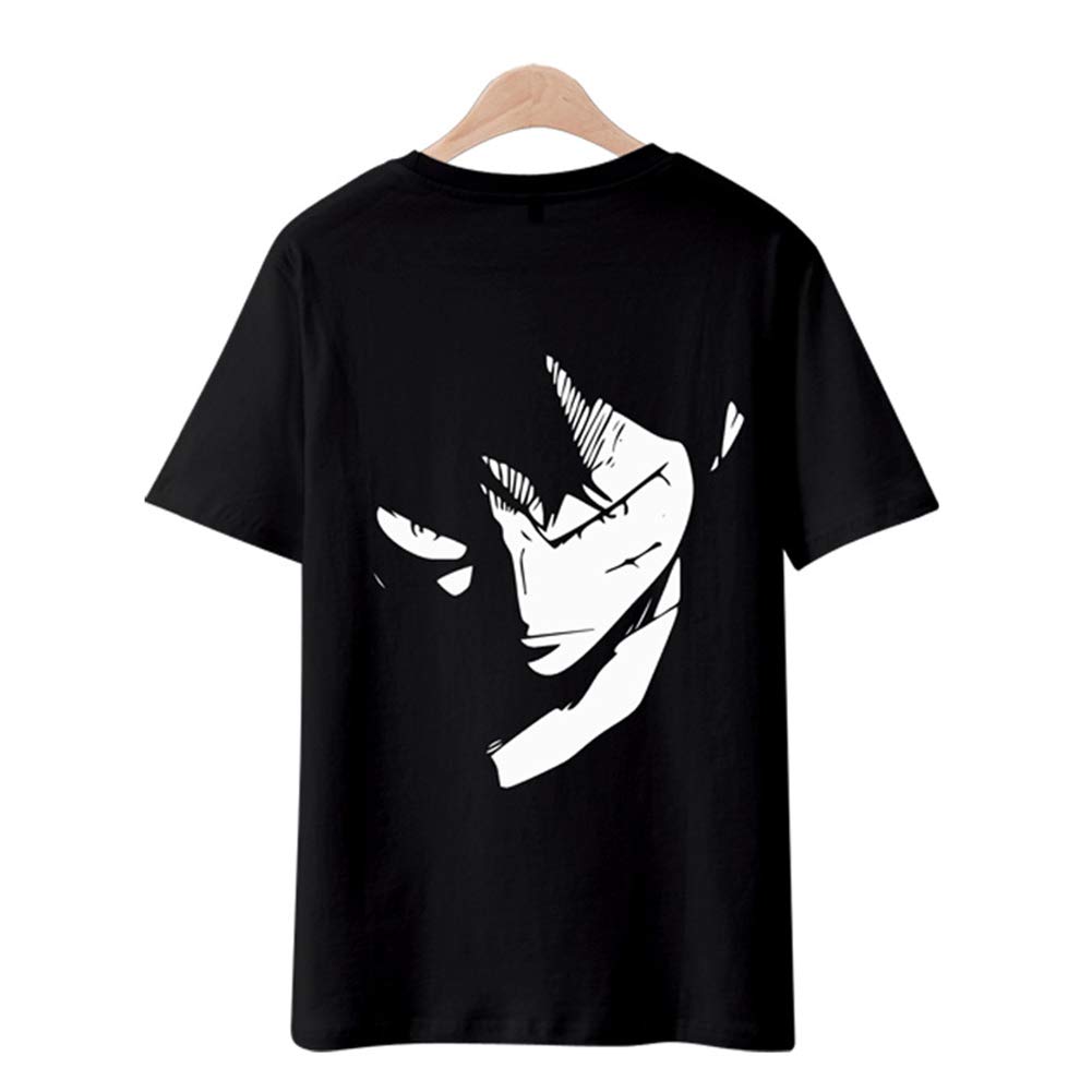 BiddtleCasual Short Sleeve 3D One Piece Kaido Monkey D. Luffy Printed Anime Graphic Summer Crew Neck T-Shirt Sweatshirts Trendy Harajuku Top,M