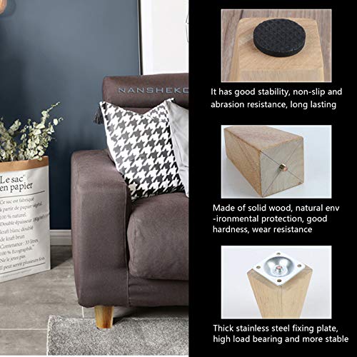 Gambe per Divani da 10 cm, Gambe in Legno Quadrate...