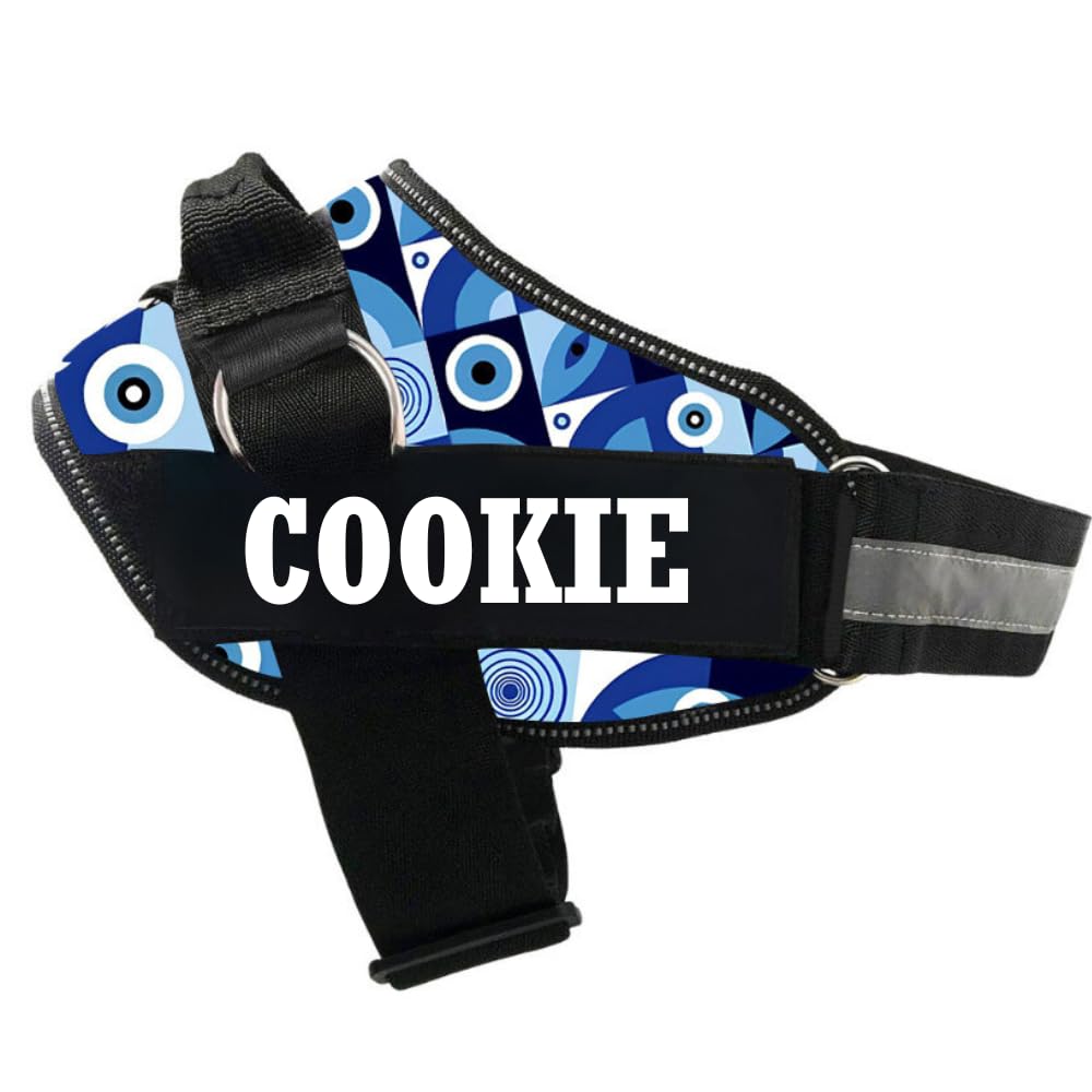 KIKA Pets Personalized Dog Harness|Dog Harness With Name|Customized Dog Vest Harness, Medium Size (For 13-20 Kgs) Evil Eye Dog Harness (Nazar Na Lage),Multi (B0D2XG6TY3) Amazon Price History, Amazon Price Tracker