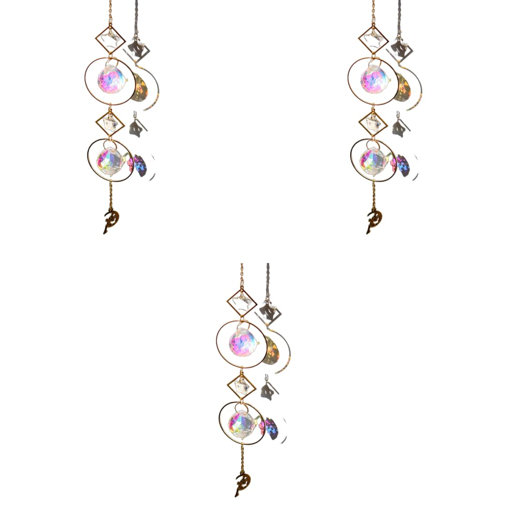 HASTHIP® Sun Catcher Hanging for Home Decor 12.9 inches Multi-Faceted Dazzling Star Charm Reflective Colorful Sun Light Shining for Room 3PCS-image-19