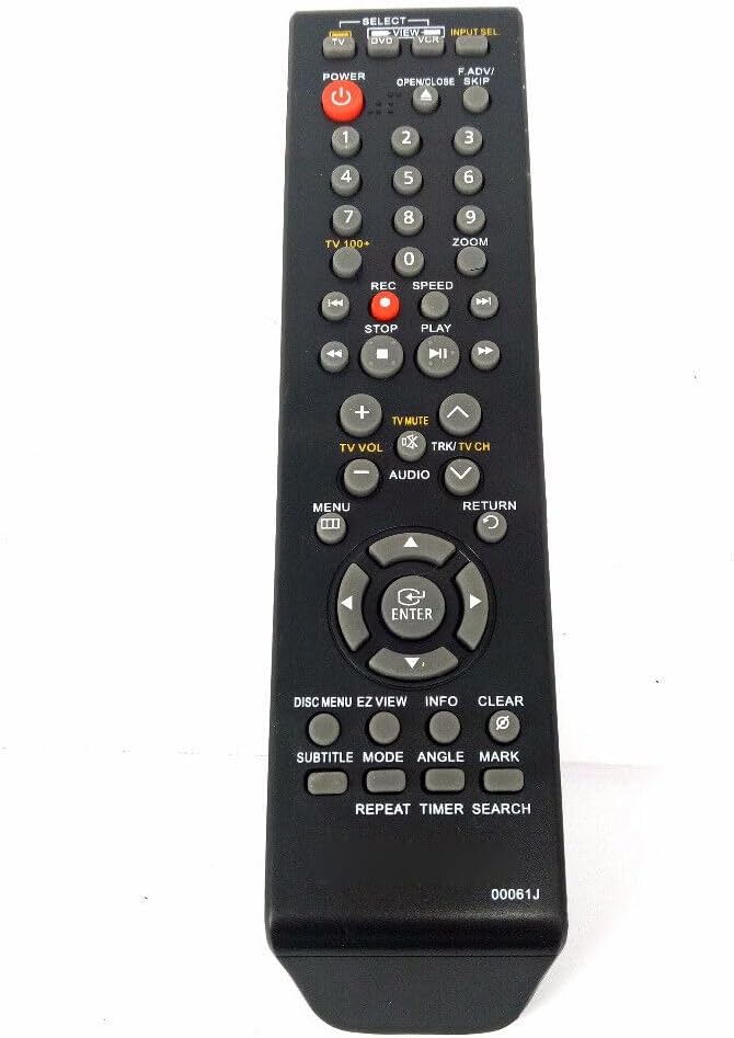 New Replace 00061J fit for Samsung DVD VCR Combo Remote Control DVD-V9700 DVD-V9800