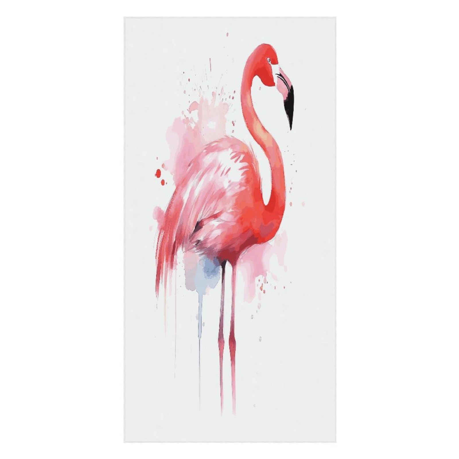 FekiLoot Pink Flamingo Watercolor Beach Towel Oversized Bath Towel Ultra Soft Pool Towel Cozy Swim Towel Silky Lounge Towel Quick Dry Travel Towel Gentle Absorbent Towel for Adults Women Men