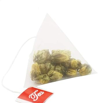 100 Pieces Disposable Empty Tea Bag Nylon Fold Close Heat Seal Filter Teabag Simple Disposable Nylon Tea Infuser Bag Tea Bag Bin Grey, Small