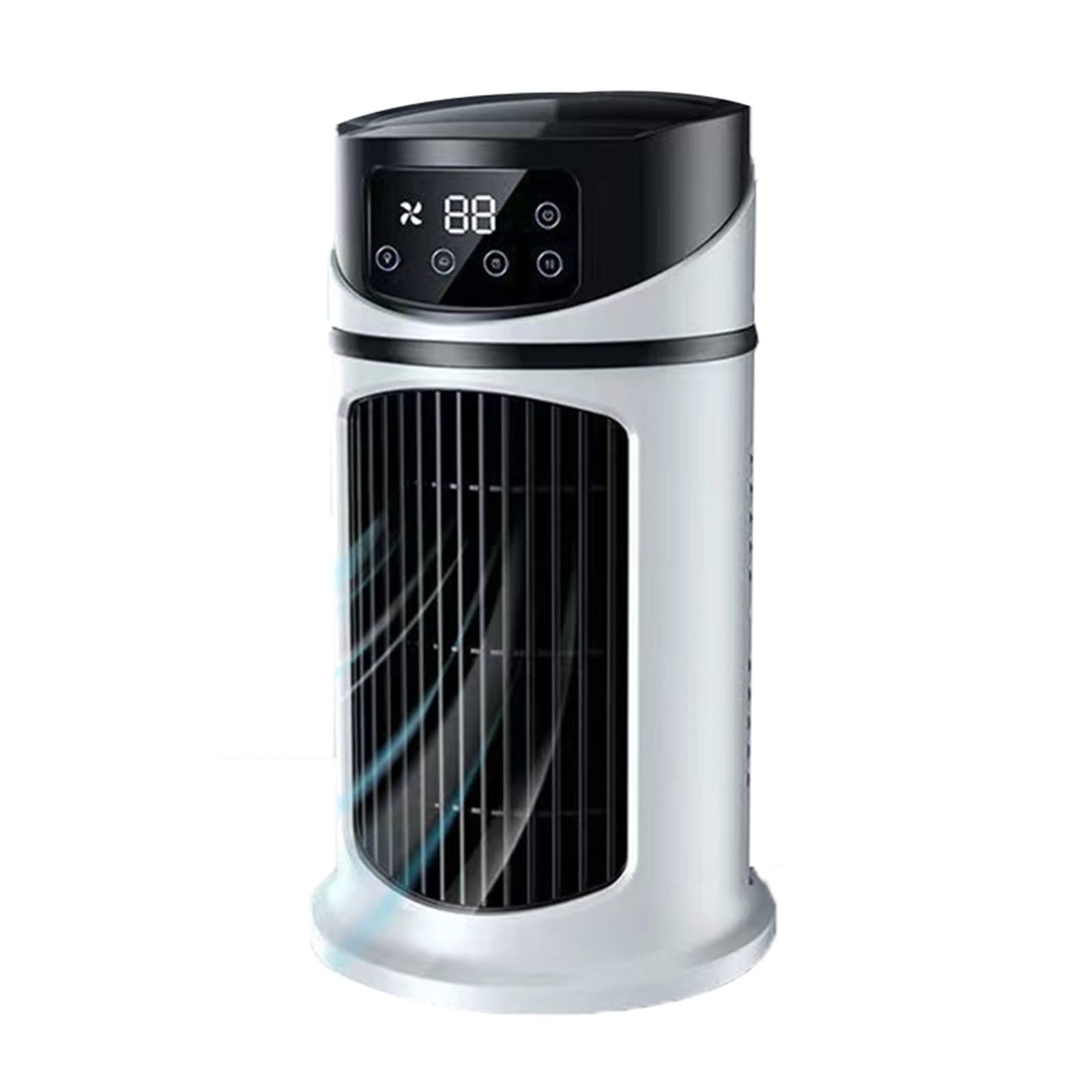 Cqahdsevf White Portable Air Conditioner Cooling Fan, Mini Desktop Air Conditioner Evaporative Cooler, Multicolor, Usb