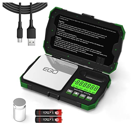 Gram Scale Pocket Size, 200/0.01g Small Scale w/ Tray, Herb Coin Scale LCD Backlight Arrow Scale with USB Charging Port Read in 6 Units 50g Calibration Weight Included