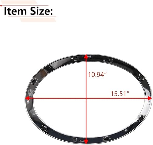 Miniatura 3 de RLB-HILON Anillo de ajuste para faros delanteros compatible con MINI Cooper F55 F56 F57 2014 2015 2016 2017 2018 2019 2020 2021 Año, 1 par de bisel