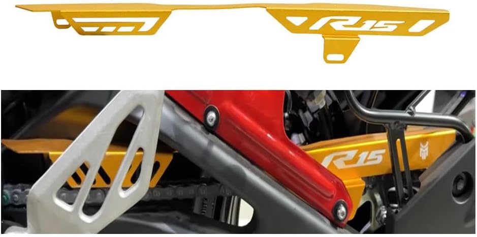 R.J.VON Bike Chain Cover Golden for Yamaha R15 V4,Yamaha R15 V4 M