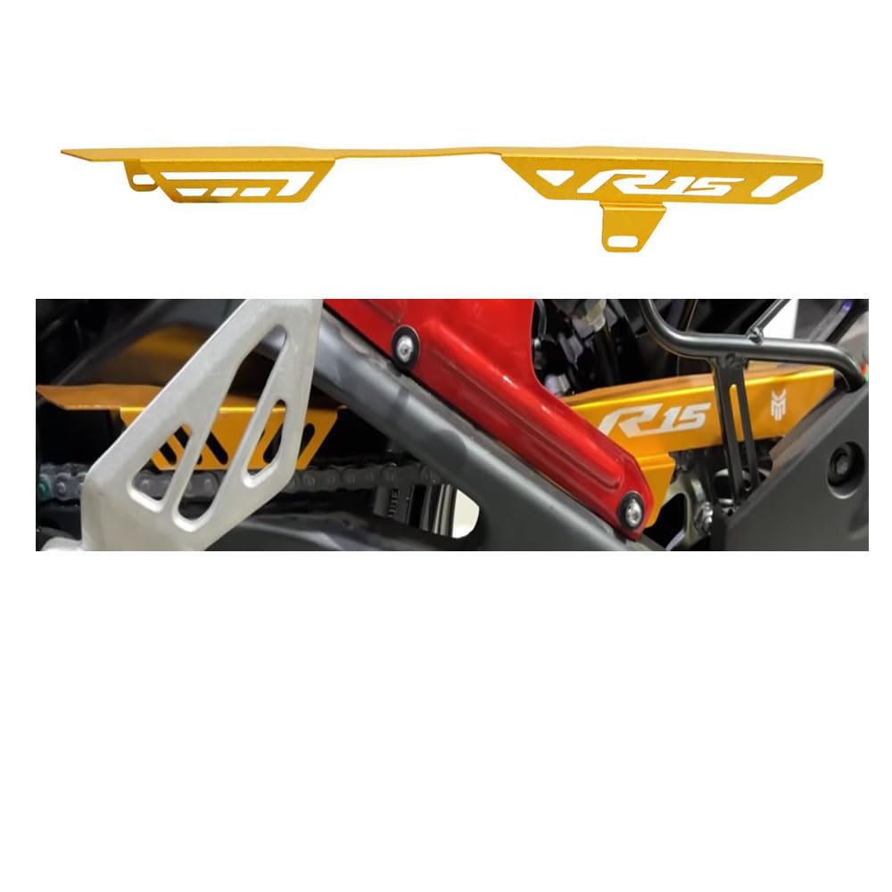 R.J.VON Bike Chain Cover Golden for Yamaha R15 V4,Yamaha R15 V4 M