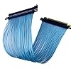 JMT PCIE 4.0 X16 GPU Graphics Card Extension Cable 32GBS 12PIN Silver-Plated for AI Server 3090 Graphics Card (15cm)