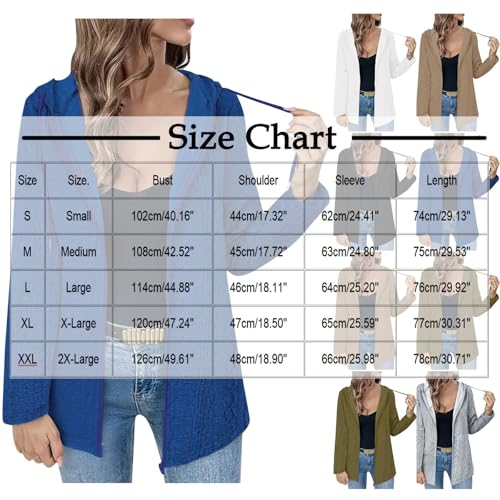 Loose Fit Jacket for Women Winter Fall Long Sleeve Crochet Striped Hooded Cardigan Jackets Hoods Coat Women 20253