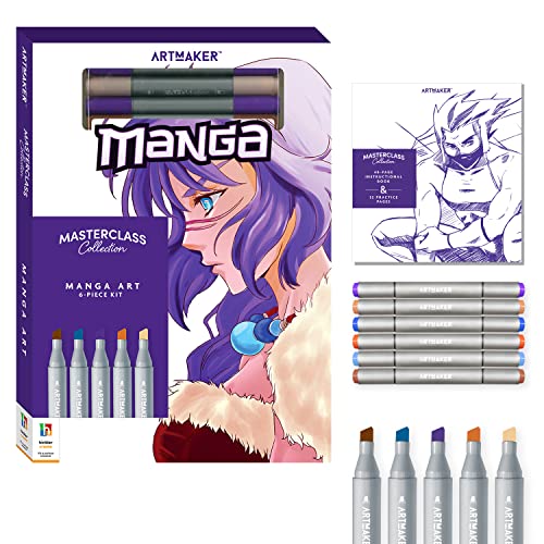 Hinkler Art Maker Masterclass Collection: How to Draw Manga Kit - Adults Drawing Kit – Draw Manga - Japanese Art - Drawing Stationary - Advanced Drawing Guide - Arts and Craft for Adults - Craft Kits