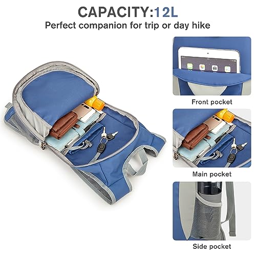 G4Free 12L Foldable Hiking Backpack Lightweight Small Travel Rucksack for Outdoor Walking Casual Unisex Bag - Image 3