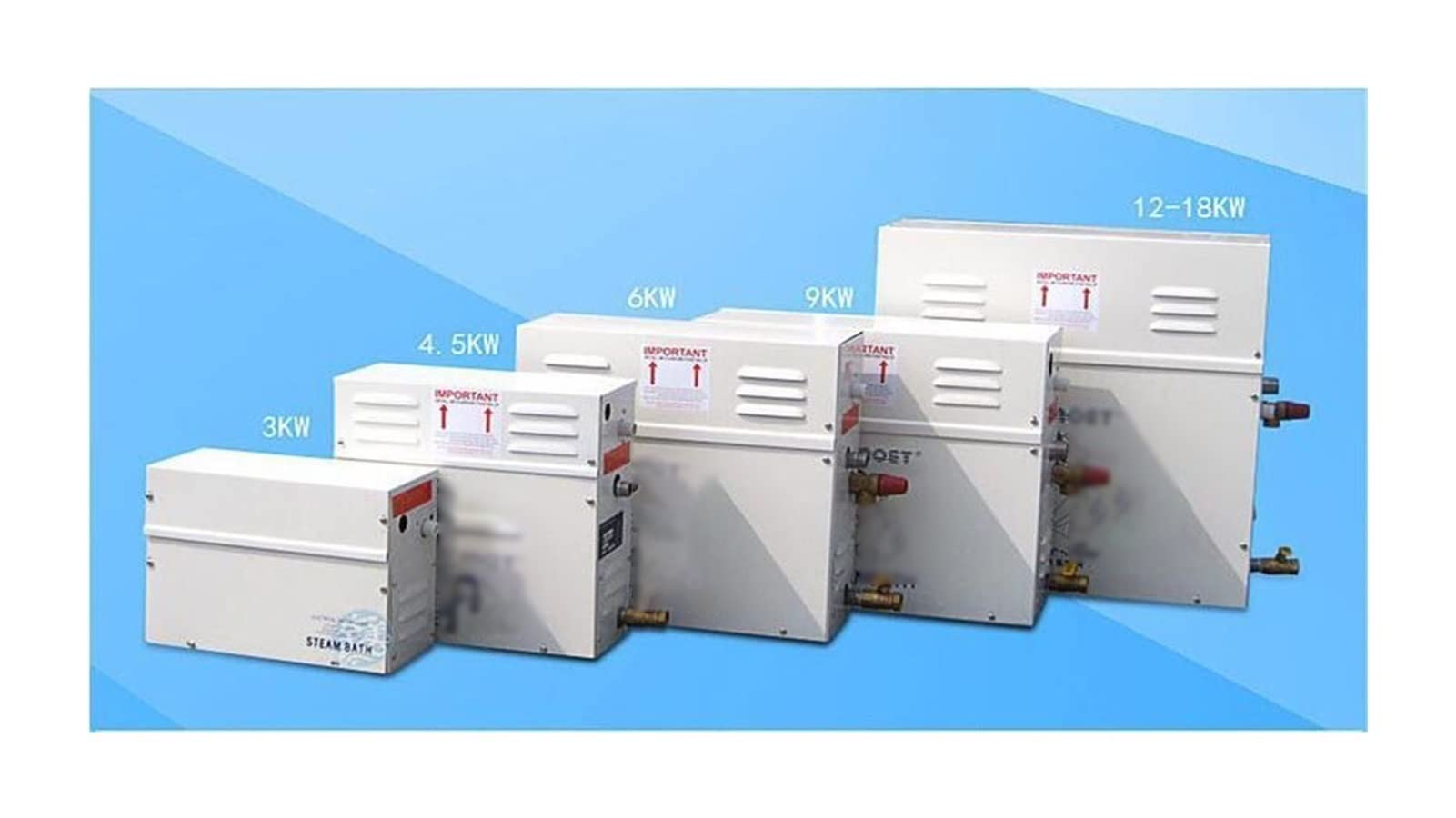 6kw Kit generador de ducha vapor for el hogar sauna Potente, semplice