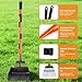 ROIUBPO Pooper Scooper, Detachable Long Handle Dog Pooper Scoopers with Heavy Duty Metal Rake and Tray, Durable Pooper Scooper for Large Dogs, Great for Lawn, Grass, Dirt, Gravel, Yard