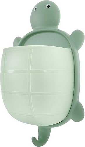 Miniatura 2 de Soporte para cepillo de dientes de tortuga de dibujos animados, soporte de pared multifuncional para organizar artículos de tocador, diseño sin
