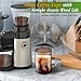 DRASTAR Glass Coffee Mugs, 20 oz Clear Coffee Cups, Coffee Mug with Acacia Wood Lid, Tea Glass Cups with Handles, Large Coffee Mug Set of 2, Glass Coffee Cups for Latte, Espresso, Tea